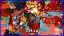 100% Hand Painted Oil Painting on Canvas, LeRoy Neiman rocky vs apollo 36×64inch