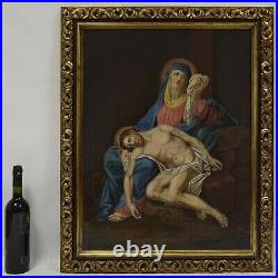 1862 Probsta Old Pieta painting signed and dated 31,8 x 25,6 in