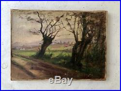 1890s French Oil Painting On Canvas