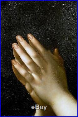 18th Century Follower of Carlo Dolci Italian Religious Oil Painting La Speranza