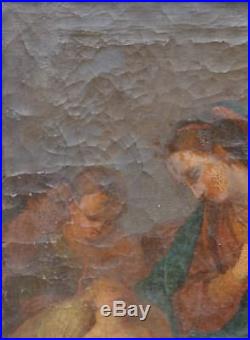 18th Century Italian School Madonna and Child Oil on Canvas