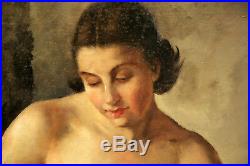1930 Young Beautiful Nude Lady Art Deco Russian Style