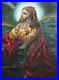 1973-Religious-oil-painting-praying-Jesus-Christ-signed-01-jwc