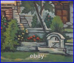 1990 Impressionist oil painting landscape signed