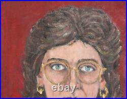 1995 Impressionist oil painting portrait signed