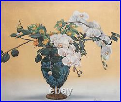 1996 Still Life Floral Oil Painting Signed