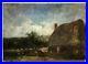 19thC-Antique-oil-French-painting-BARBIZON-Landscape-Cottage-TENER-1846-1925-01-ymd