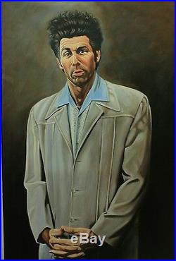 24x36 Cosmo Kramer Seinfeld REAL oil painting on canvas, handmade not printed