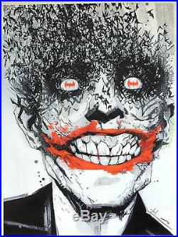 24x36 Joker Batman Ledger DC Comics REAL oil painting on canvas hand not printed