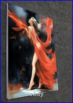 24x36 inches Dance stretched Oil Painting Canvas Handmade Art Wall Decor mode10D