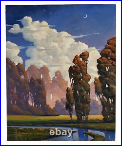 30x24 William Hawkins Impressionist Landscape Oil Painting Tucson Arizona Artist