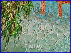 3D Textured Original Oil Painting, Maldives Art 10 x 14 inches, Canvas Board