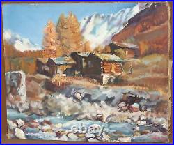 90s impressionist oil painting river landscpae