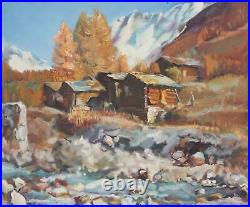 90s impressionist oil painting river landscpae