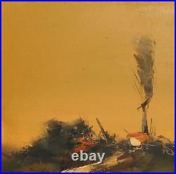 90s original European oil painting landscape