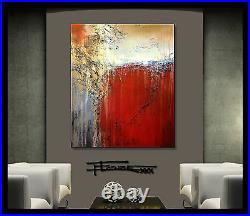 ABSTRACT MODERN CANVAS PAINTING WALL ART Large, Framed, Signed US ELOISExxx