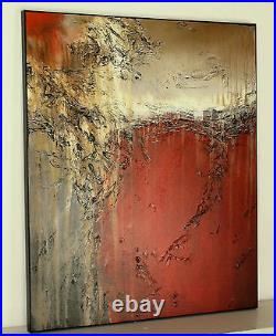 ABSTRACT MODERN CANVAS PAINTING WALL ART Large, Framed, Signed US ELOISExxx