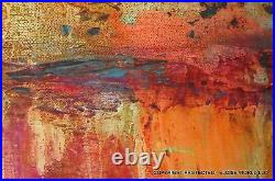 ABSTRACT PAINTING MODERN CANVAS WALL ART LARGE Signed Framed USA ELOISExxx