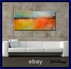 ABSTRACT PAINTING MODERN CANVAS WALL ART Large, Framed, Signed, ELOISExxx