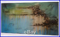 ABSTRACT PAINTING, Modern Canvas Wall Art, Large, Framed, Signed, US ELOISExxx