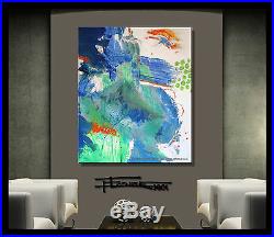 ABSTRACT PAINTING Modern Canvas Wall Art, Large, Framed, Signed, USA ELOISExxx