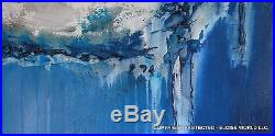 ABSTRACT Painting MODERN Canvas Wall Art FRAMED Large Signed ELOISExxx