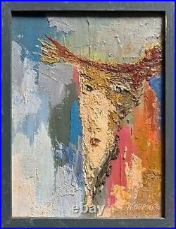 Abstract Oil painting avatar icon Ukrainian painter Canvas Framed original decor