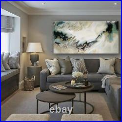Abstract Painting Modern Canvas Wall Art Large Resin Coated Framed US ELOISExxx