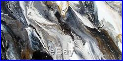 Abstract Painting Modern Canvas Wall Art Large Resin Coated Framed US ELOISExxx