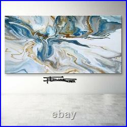 Abstract Painting Modern Canvas Wall Art Resin Large Framed Signed US ELOISExxx