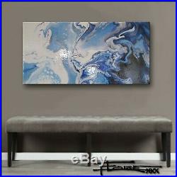 Abstract Painting RESIN Canvas Wall Art Large Framed Signed US ELOISExxx