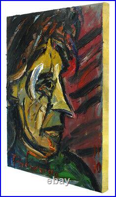 Abstract-art Deco-realism -oil on canvas nyc painting-Figurative Dreaming Man