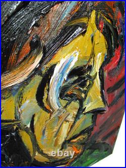 Abstract-art Deco-realism -oil on canvas nyc painting-Figurative Dreaming Man