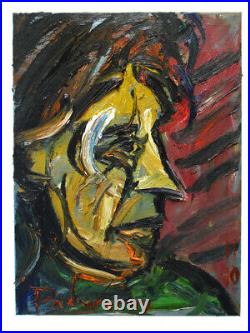 Abstract-art Deco-realism -oil on canvas nyc painting-Figurative Dreaming Man