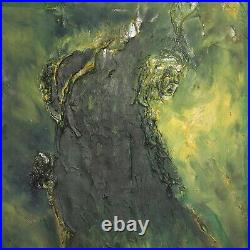 Abstract expressionism oil painting signed