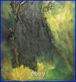 Abstract expressionism oil painting signed