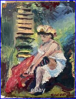 After The Bath, Oil Painting, Framed, Inspired L. Corinth