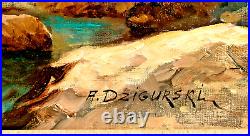 Alexander Dzigurski? VINTAGE Original Painting The Zion National Park