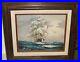 Ambrose-Oil-On-Canvas-Sailing-Ship-At-Sea-Painting-01-exd