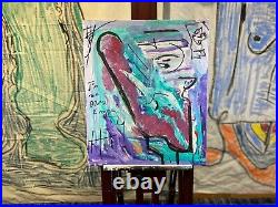 An Original Contemporary Abstract 20x24 Acrylic/Oil Painting Out In Japan