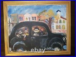 Andrew Turner Oil Painting, African American Folk Art, Signed and Framed