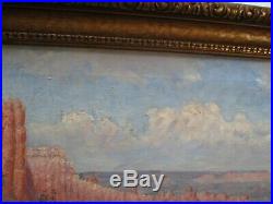 Antique American Impressionism Painting Landscape Impressionist Canyon Mountains