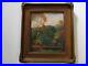 Antique-American-Painting-Small-Gem-Incredible-Pie-Crust-Frame-Landscape-Old-01-ah