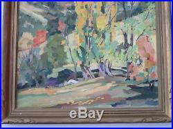 Antique Bright Impressionist Painting American Landscape Early California Oil