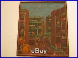Antique Chicago Painting Wpa Urban American Tenement Modernism City Ashcan Style