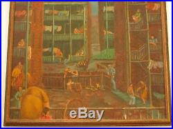 Antique Chicago Painting Wpa Urban American Tenement Modernism City Ashcan Style