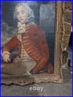 Antique Framed Oil Painting Portrait of Captain Bligh Artist Reproduction