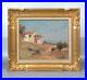 Antique-French-Oil-Painting-Seascape-Provence-South-of-France-Signed-Chaumiere-01-ky