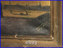 Antique Impressionist Oil Painting Landscape Signed