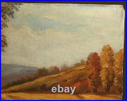 Antique Impressionist Oil Painting Landscape Trees